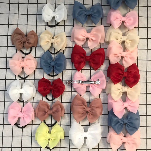 Kẹp Tóc Và Dây Buộc Hình Nơ Hàn Quốc