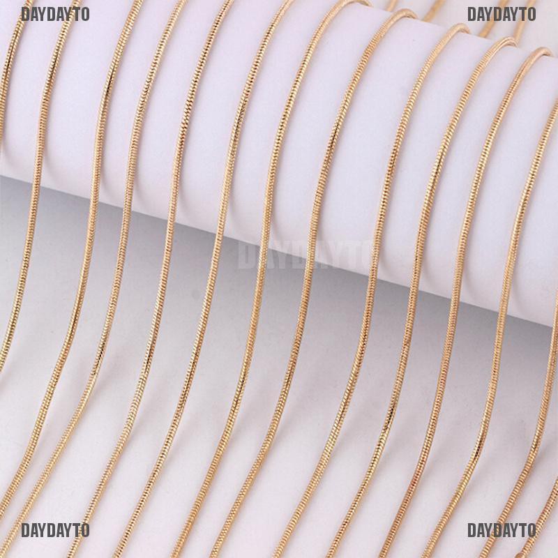 Vòng cổ Dạng Chuỗi Rắn Màu Vàng 1MM DIY Dành Cho Nữ