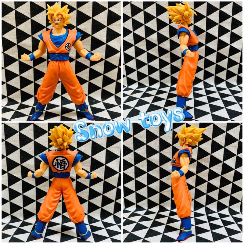 Mô hình Dragon Ball Z - Mô hình Songoku Son Goku Super Saiyan SSJ - Goku tóc vàng vận nội công - Cao 18cm