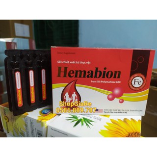 Hemabion bổ sung sắt, trẻ chậm lớn, hoa mắt chóng mặt do thiếu sắt, giúp cho quá trình tạo máu tốt hớn