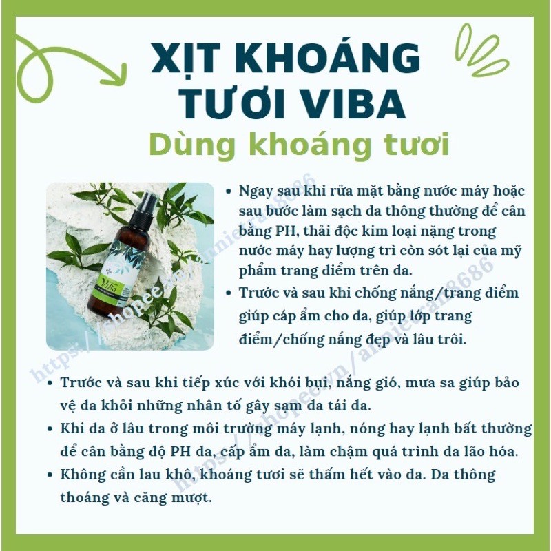 [Hàng chính hàng] [Rẻ nhất] XỊT KHOÁNG TƯƠI VIBA