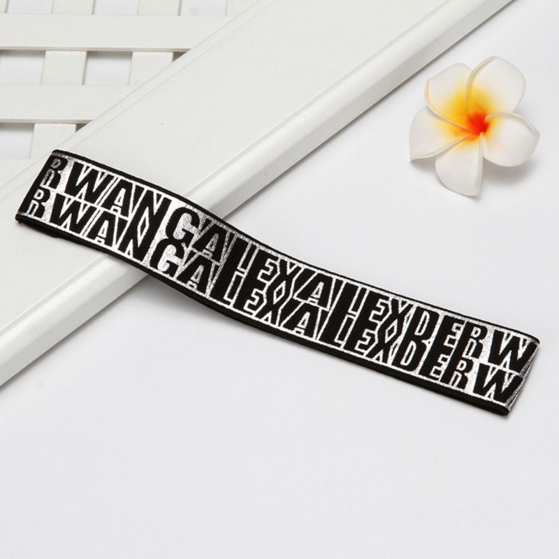 Băng đô cài tóc co giãn in chữ phong cách thể thao cho nam và nữ