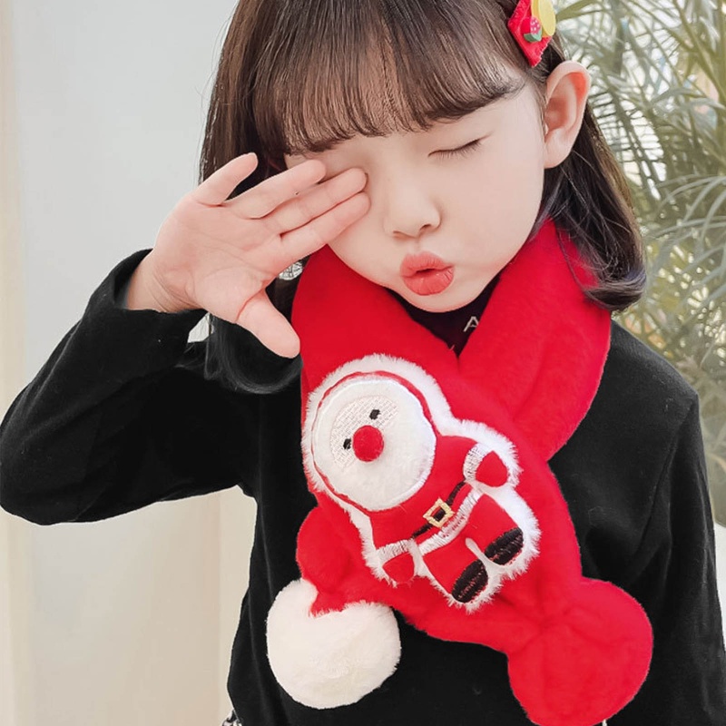 Khăn Choàng Cổ Bằng Vải Bông Dày Dặn Giữ Ấm Mùa Thu Đông Cho Bé