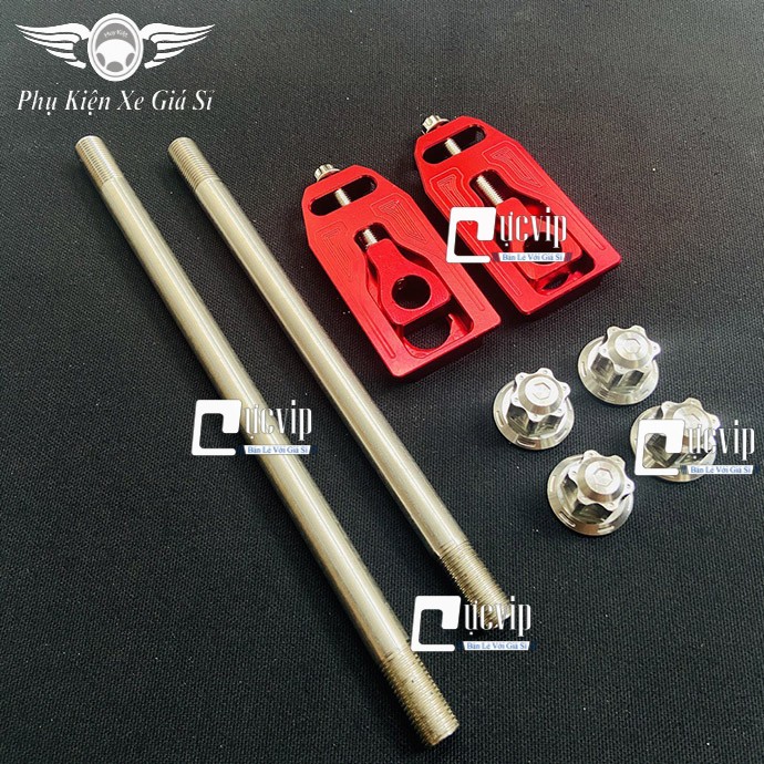 [Rẻ Vô Địch] - (3725) Bộ Bát Tăng Sên (Kéo Gấp) CNC &amp; Cốt Trục Bánh Trước Sau Kèm Tán Salaya Cho Xe Wave, Dream Các Đời