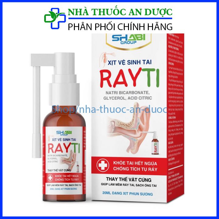 Xịt vệ sinh tai Rayti lọ 20ml