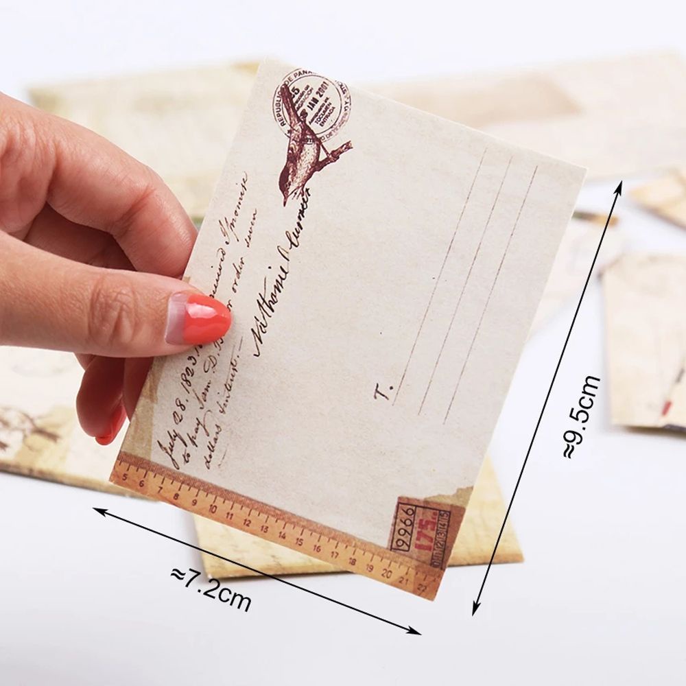 Set 12 phong bì mini bằng giấy kraft phong cách vintage