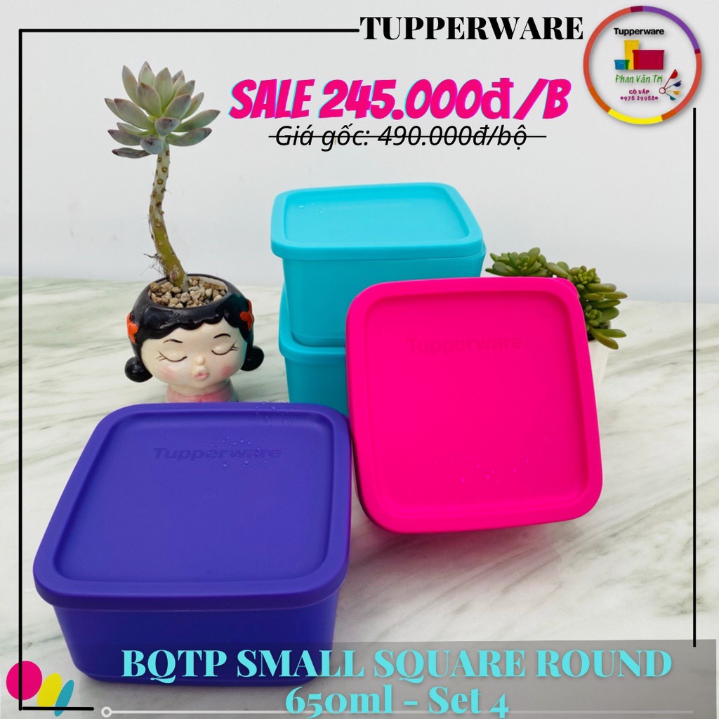 Bộ TRỮ MÁT SMALL SQUARE ROUND - 4 MÓN