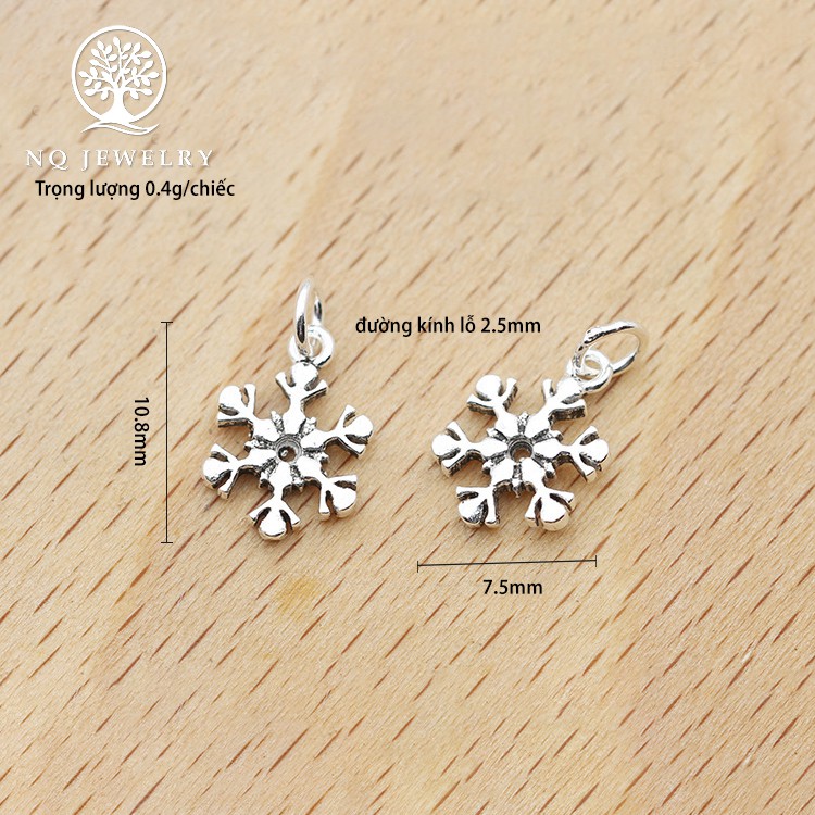 Charm bạc mặt bông tuyết nhỏ - NQ Jewelry