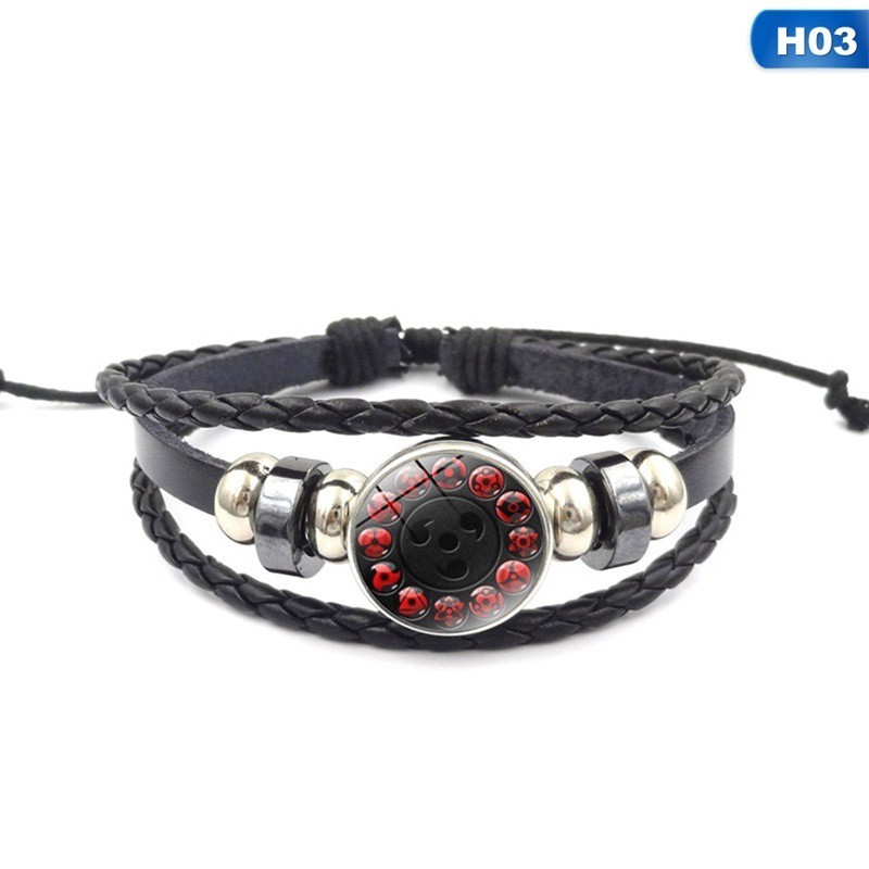 flowersqueen Vòng đeo tay nhiều lớp phối các biểu tượng anime Naruto sáng tạo