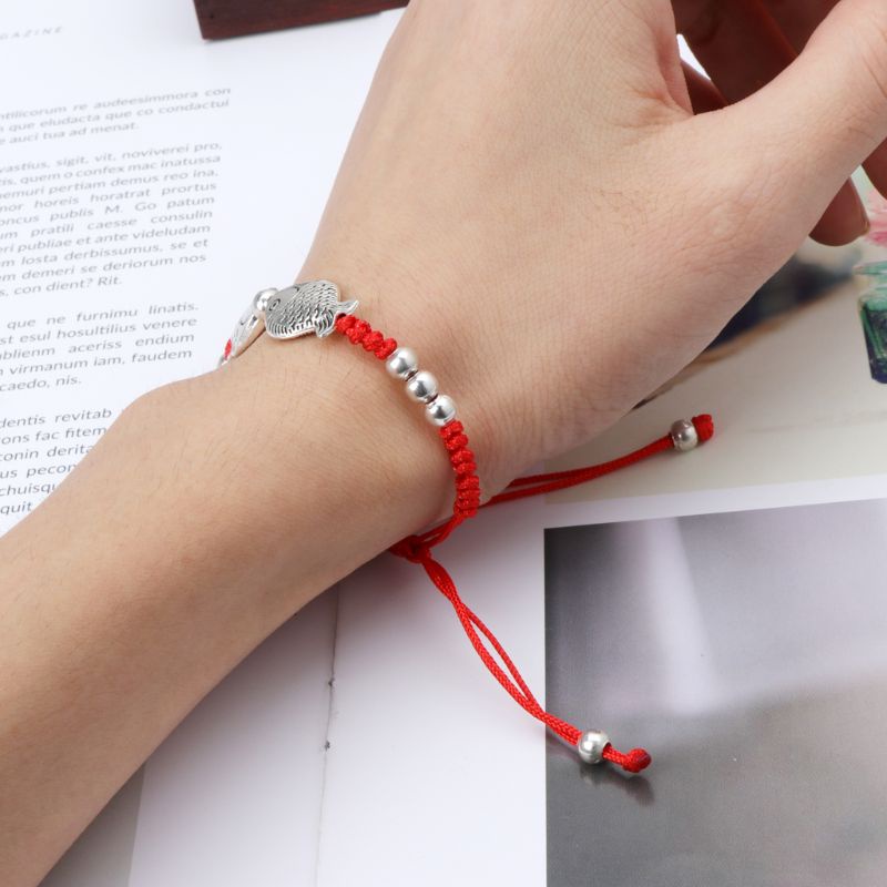 Flgo Vòng Đeo Tay Hai Lớp Hình Cá Phong Cách Dân Tộc Cho Nữ