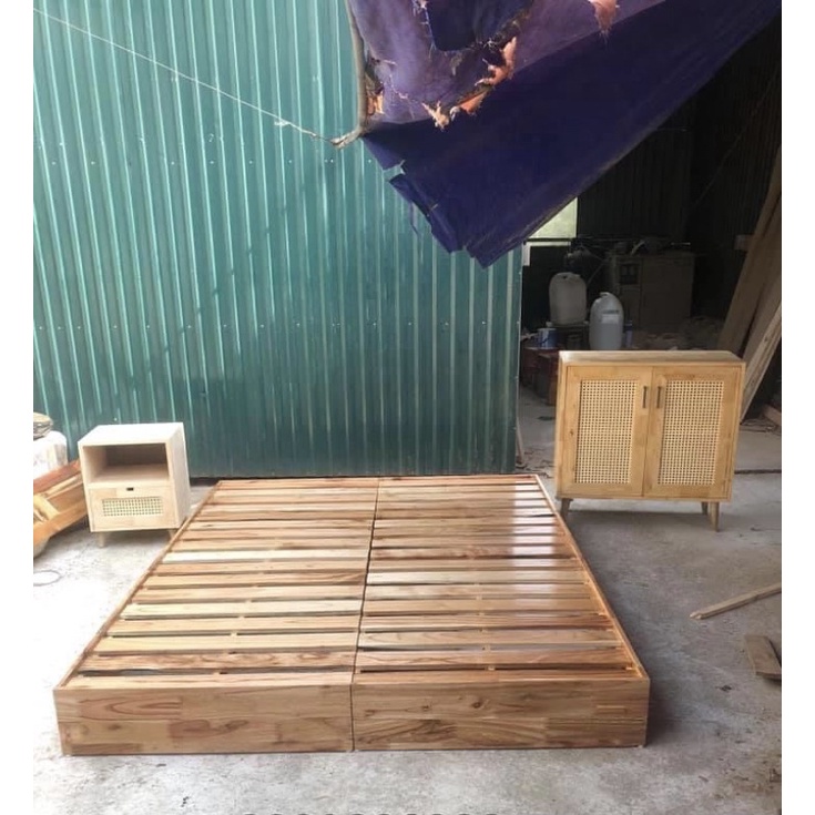 GIƯỜNG HỘP SƠN PALLET GIÁ RẺ CAO 20cm
