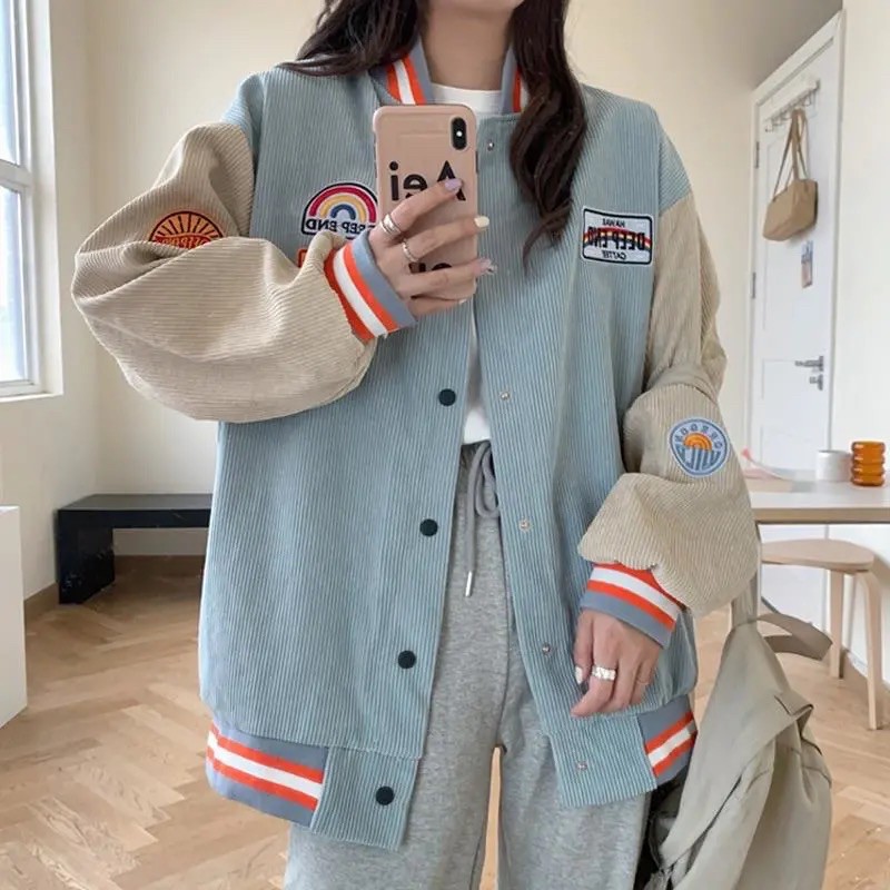 Áo khoác nhung bóng chày hàng dày dặn - kèm ảnh thật