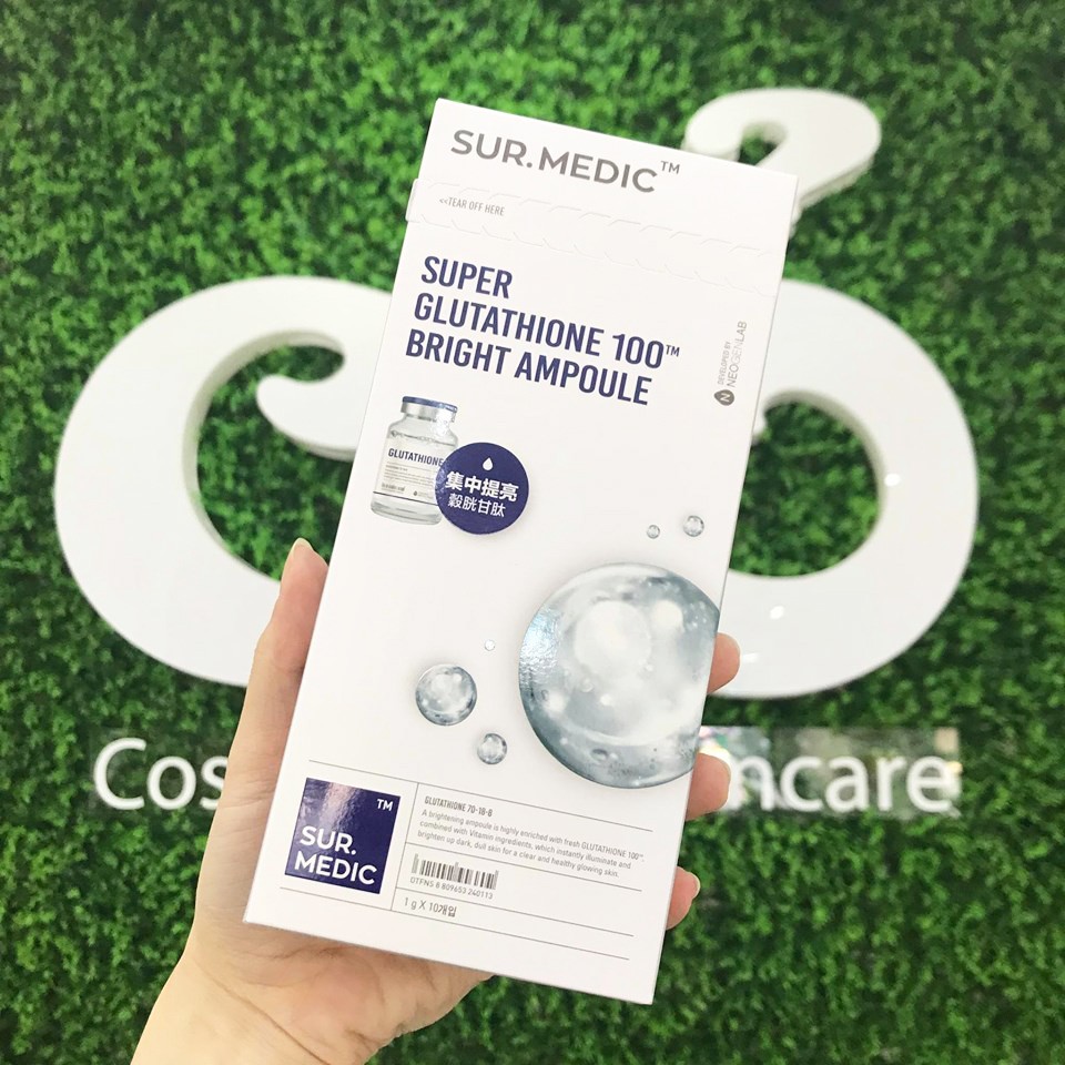 Tinh chất truyền trắng Sur.Medic Super Glutathione 100 Bright Ampoule | BigBuy360 - bigbuy360.vn