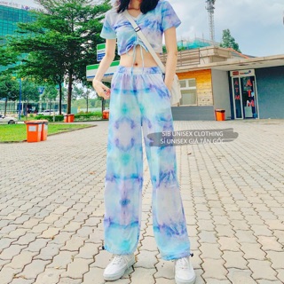 Set croptop + quần 3d
