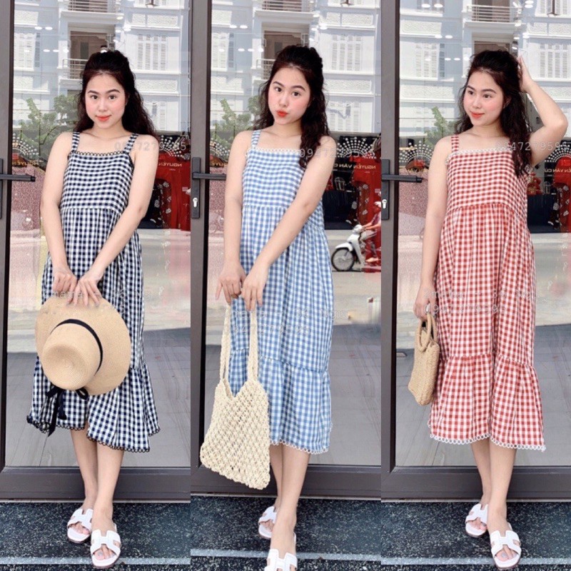 [ XẢ KHO] Váy Bầu Thời Trang MM 2 Dây Bản To Đuôi Cá - Hàng Thiết Kế Đẹp