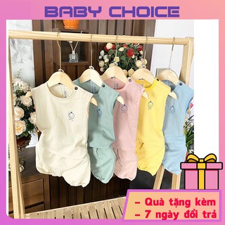 Quần áo trẻ em ba lỗ UNCHI đũi sơ sinh cho bé gái bé trai nam nữ 0 24 tháng tuổi bộ quan ao tre em BSN1