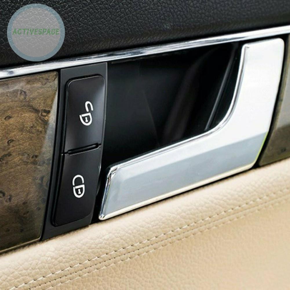 4 Viền dán nút khóa cửa xe ô tô Mercedes Benz Class W204 W212