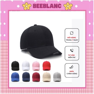 Mũ Lưỡi Trai Trơn Basic Nón Kết Trơn Đen Beeblanc Fashion Kiểu Nón Lưỡi Trai Nam Nữ Chất Vải Poly Thoáng Mát