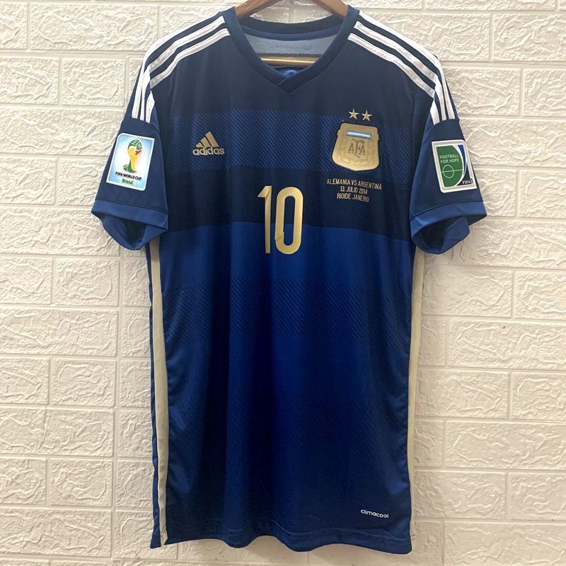 Áo Bóng Đá Tay Dài / Ngắn Kiểu Đội Tuyển Messi Di maria Argentina Mùa Giải 2014