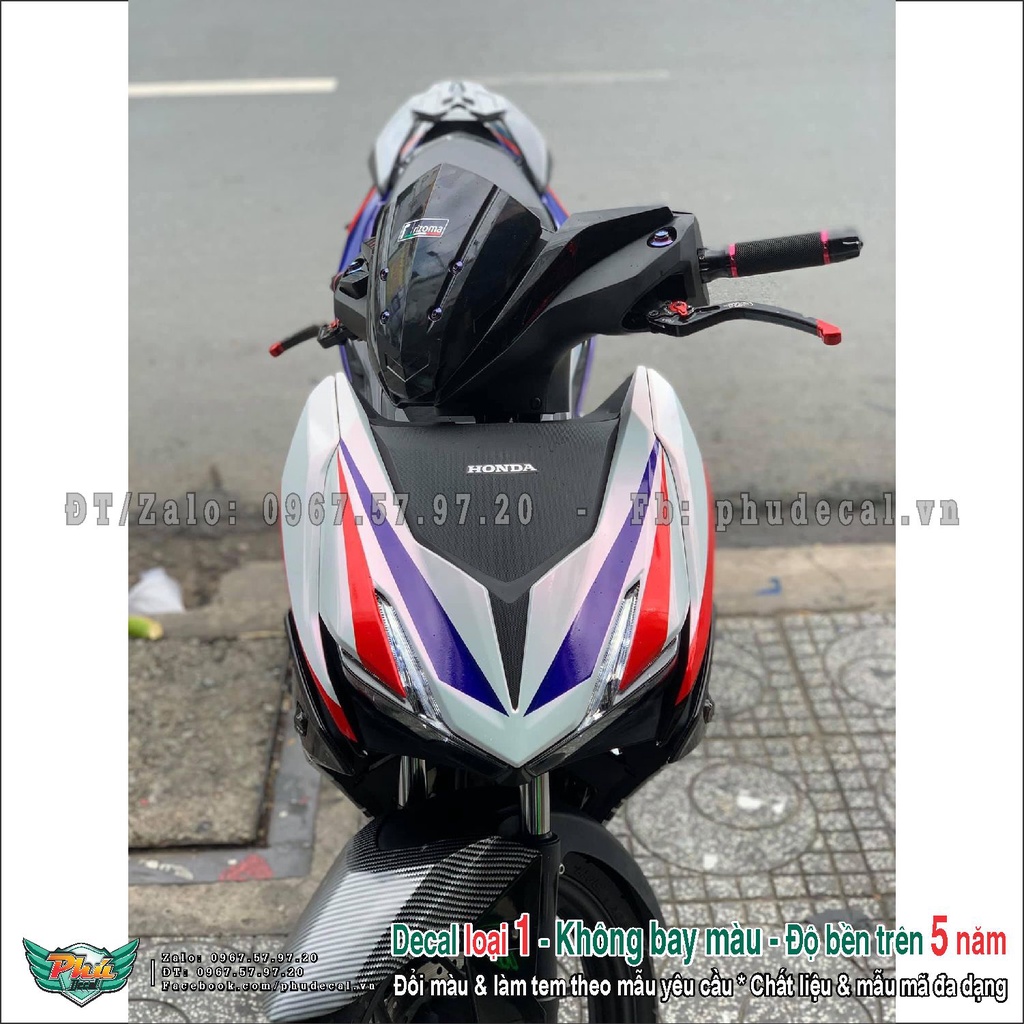 Tem rời xe Winner X HP4 trắng đen (A)