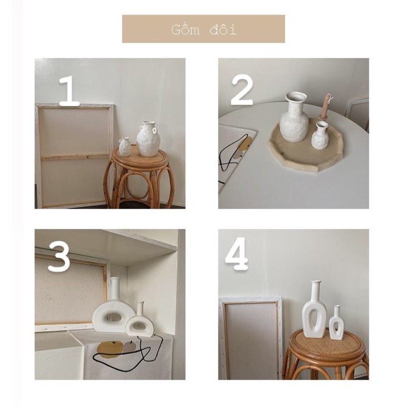 Set gốm đôi , gốm trang trí