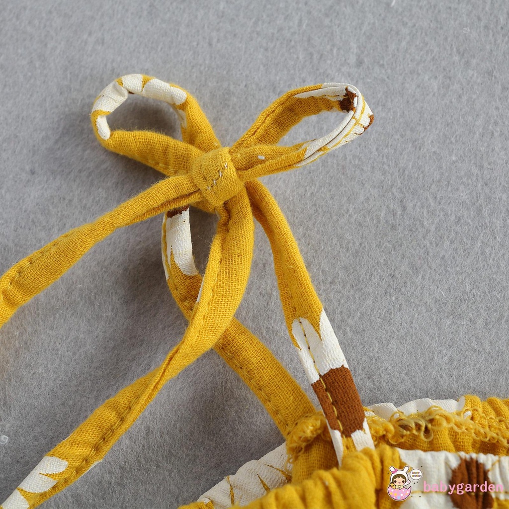 Bộ Áo Liền Quần Họa Tiết Hoa Cúc Cho Bé Gái