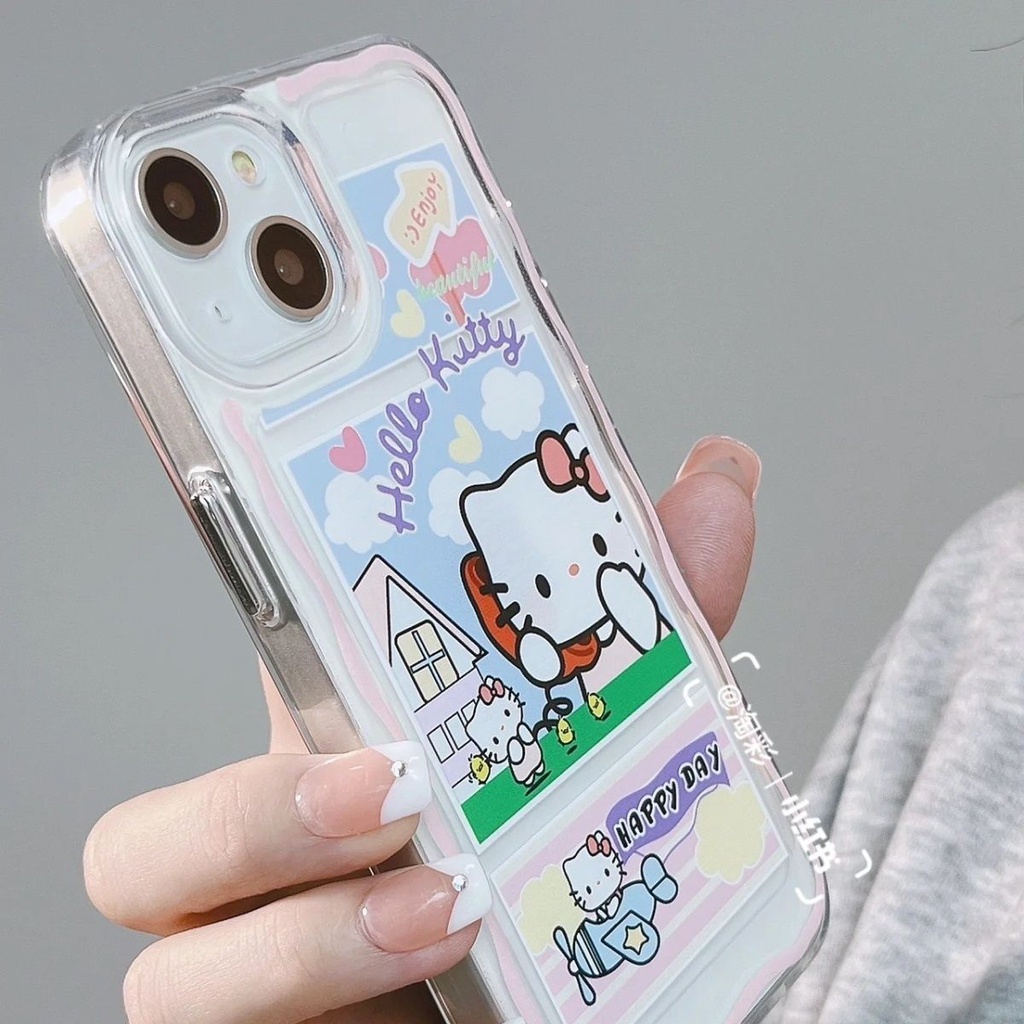 SANRIO Ốp Điện Thoại Cứng Trong Suốt Chống Sốc Hình Mặt Cười Cho iPhone 14 11 13 12 X XS Pro Max xr Mini xr