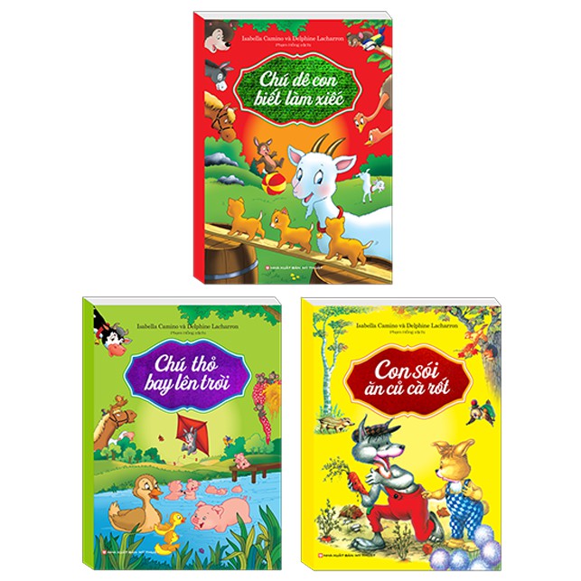 Sách - Combo Chú dê con biết làm xiếc + Chú thỏ bay lên trời + Con sói ăn củ cà rốt