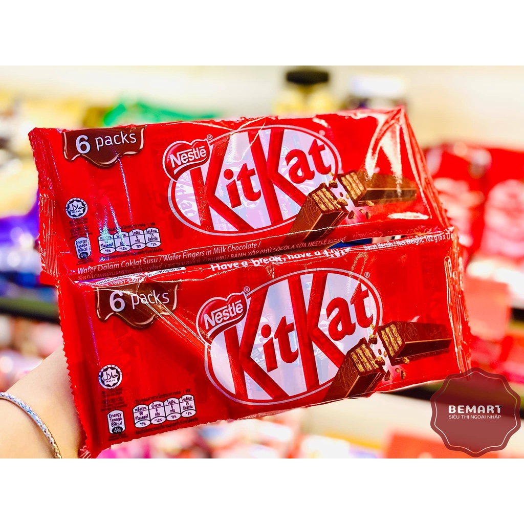 Gói 6 Thanh Bánh Xốp Phủ Sôcôla Nestlé Kitkat
