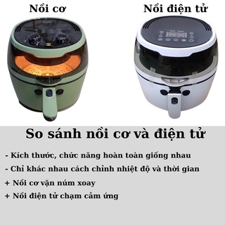 NỒI CHIÊN KHÔNG DẦU 8L NINESHIELD KB-6001M CƠ VÀ KB-6001 ĐIỆN TỬ