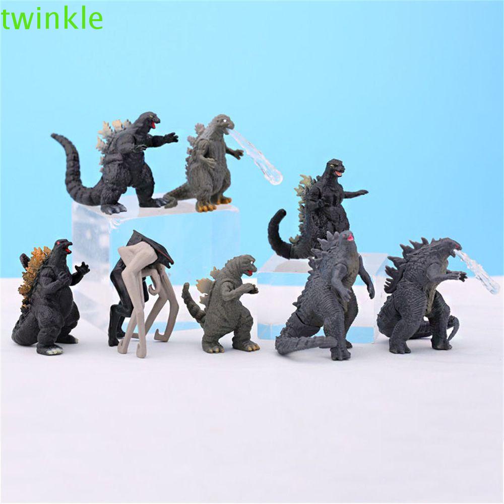 Set 8 Đồ trang trí khủng long Godzilla mini trang trí