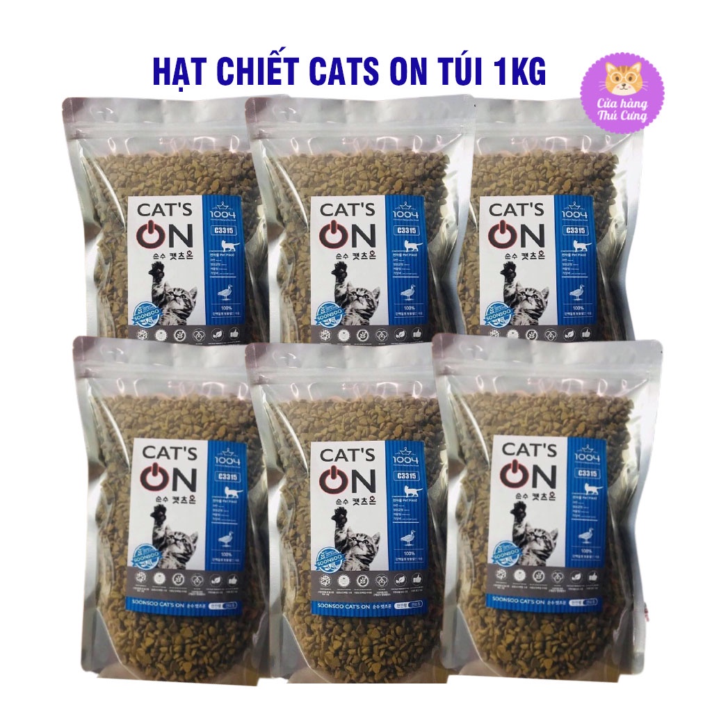 Hạt Cats On, Cats Rang Túi Chiết 500g Đến 1Kg Thức Ăn Khô Dành Cho Mèo Mọi Lứa Tuổi