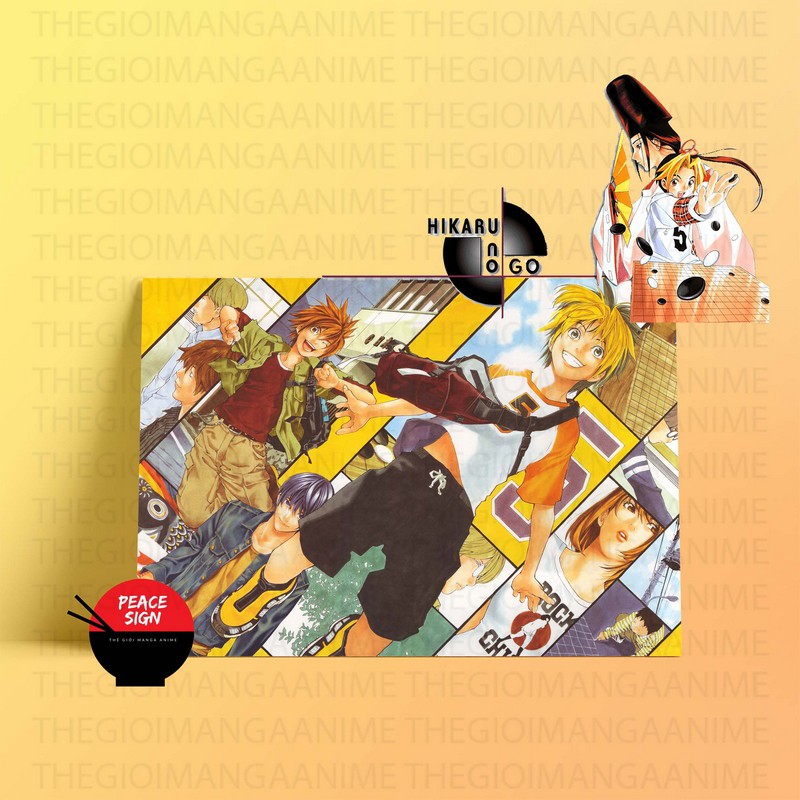 Tấm Postcard cao cấp HIKARU NO GO KÌ THỦ CỜ VÂY giấy 260gsm A5 anime chibi