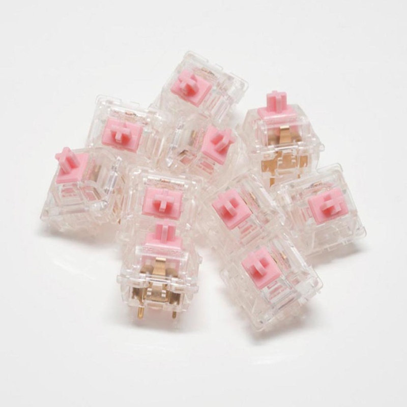 Công Tắc Roselios Sakurios Tuyến Tính 67g Force Gateron Màu Hồng / Đỏ Cho Bàn Phím Cơ Chơi Game DIY