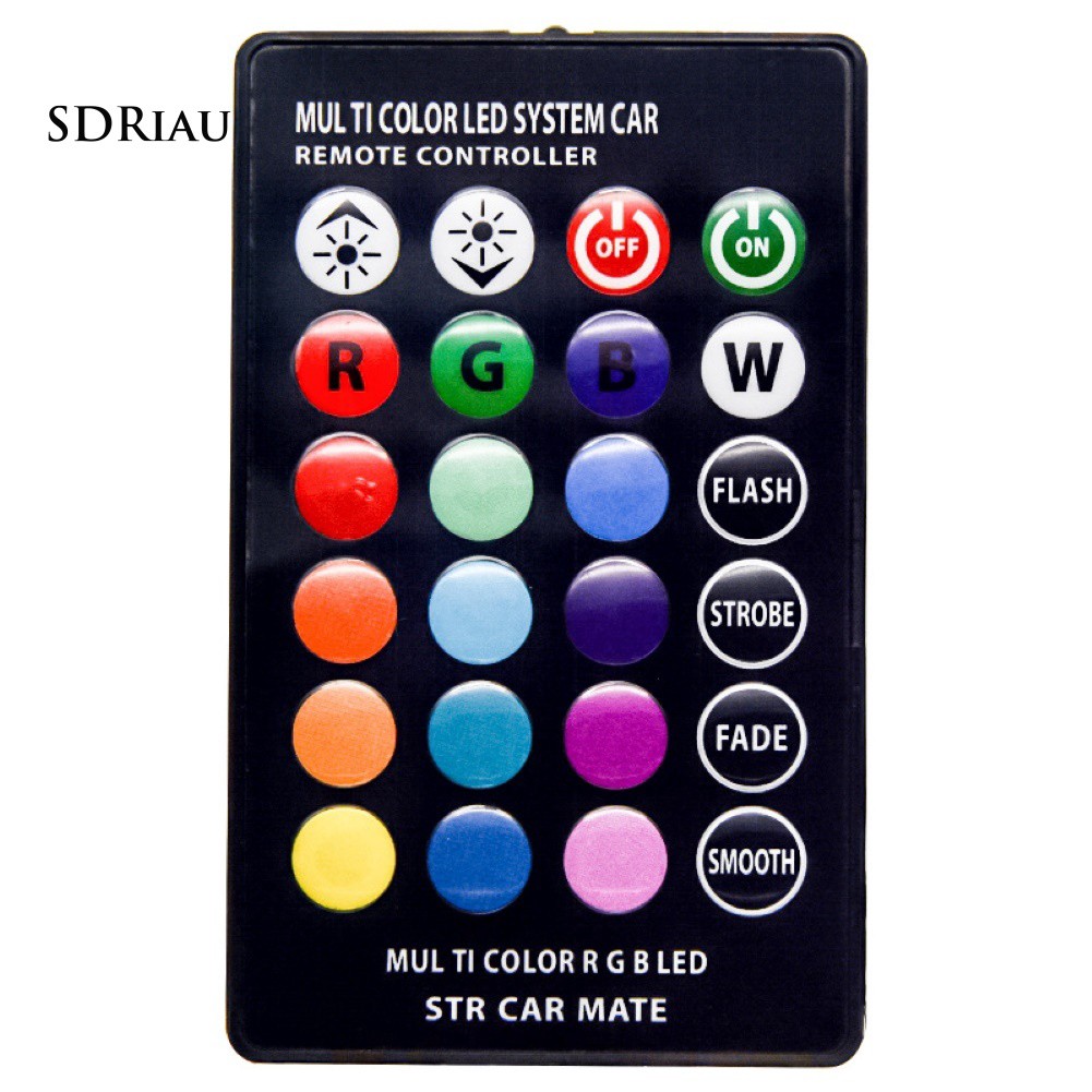 2Pcs T10 W5W 5050 6SMD RGB LED Car Wedge Light Lamp Bulbs with Remote Control