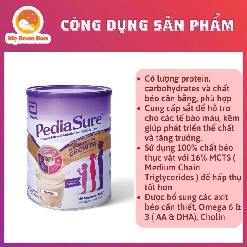 Sữa Pediasure Úc 850g HÀNG AIR