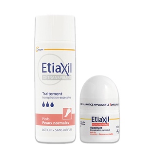 Combo Lotion Khử Mùi Ngăn Mồ Hôi Tay Chân Etiaxil 100ml và Lăn Khử Mùi Ngăn Mồ Hôi Etiaxil 15ml (nhãn đỏ)