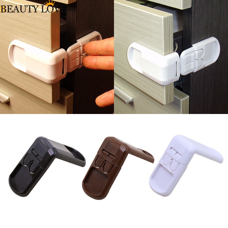 Khóa Cửa Tủ / Ngăn Kéo Bằng Nhựa Đa Năng Bảo Vệ An Toàn Cho Bé