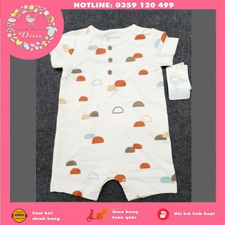 Xả lỗ bộ body đùi mùa hè xuất dư siêu rẻ Mac & Moon cho bé từ sơ sinh - 2 tuổi - vải cotton