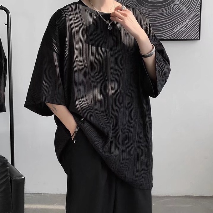 Áo Thun Nam Tay Ngắn Họa Tiết Sọc Ngang Thời Trang Phong Cách  áo thun tay ngắn cổ tròn áo t shirt bigsize Hàn Quốc áo thun  nam unisex