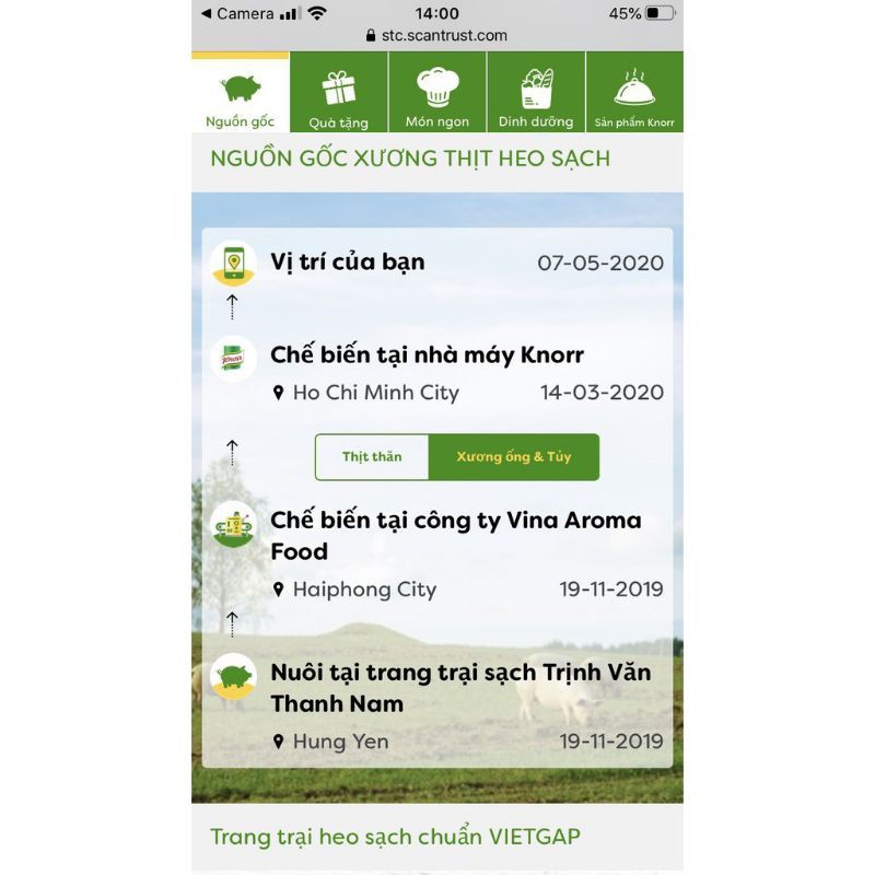 HẠT NÊM KNOR THỊT THĂN, XƯƠNG ỐNG VÀ TỦY 1.8KG