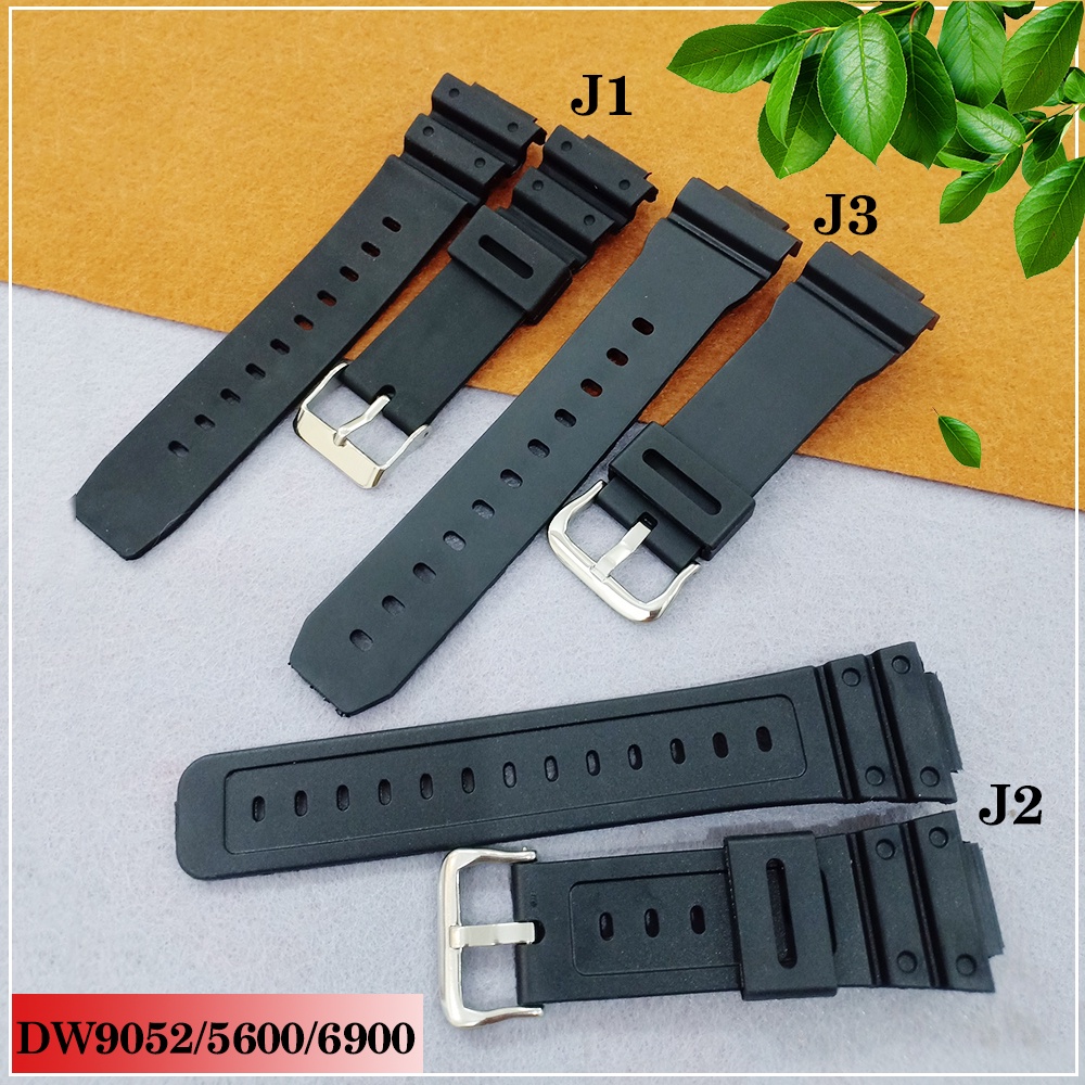 Dây đồng hồ cao su Thay Thế Cho Đồng Hồ Casio Dw 9052 Dw 6900 Dw 5600 TIK034