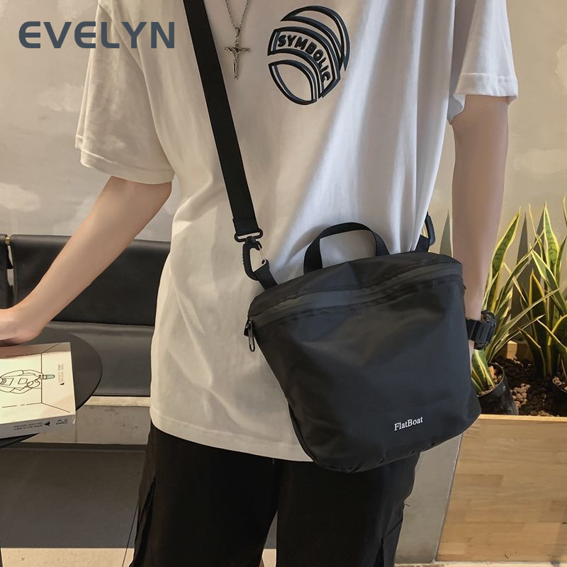 Evelyn Túi Đeo Vai Bằng nylon Sức Chứa Lớn Màu Trơn Thời Trang Thường Ngày