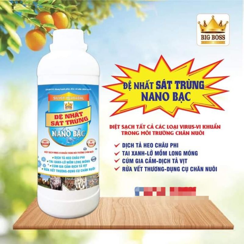 Sát trùng nano bạc đệ nhat 1 lít