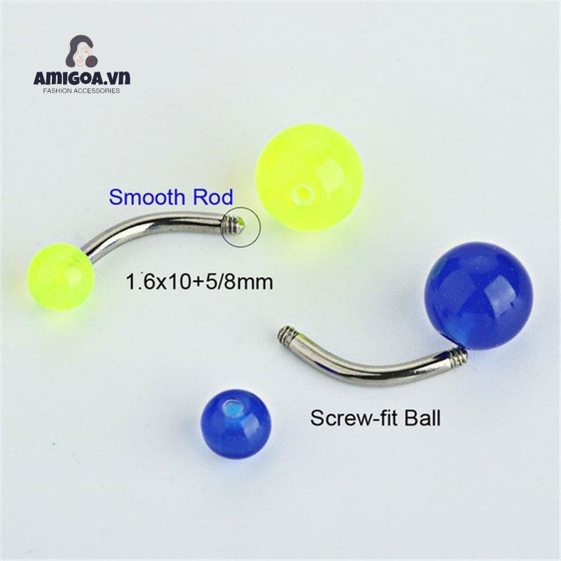 Khuyên Xỏ Rốn Bằng Acrylic Dạ Quang Độc Đáo