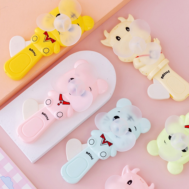 Quạt Cầm Tay mini Hình Hoạt Hình Dễ Thương Có Thể Gấp Gọn YKD