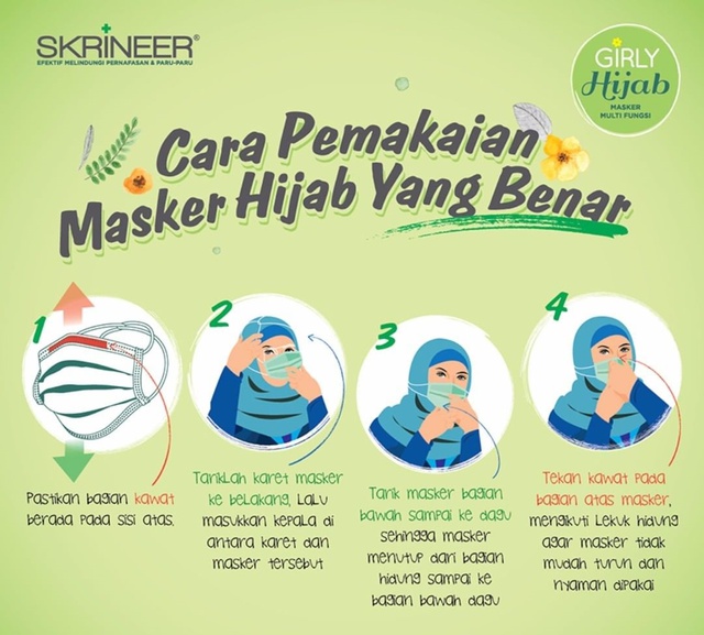 Skrineer (hàng Mới Về) Mặt Nạ Hijab 5 's | BigBuy360 - bigbuy360.vn