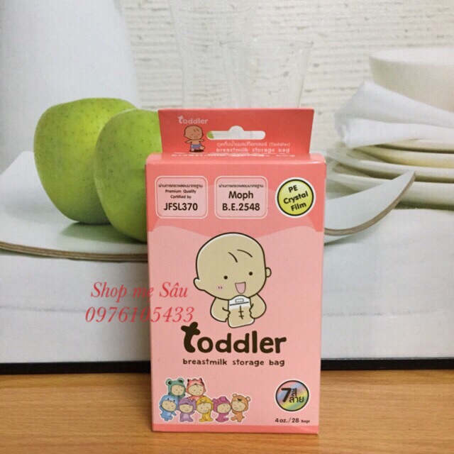 [ Hộp 28 Túi trữ sữa Toddler Thái Lan loại 100ml -150ml ]