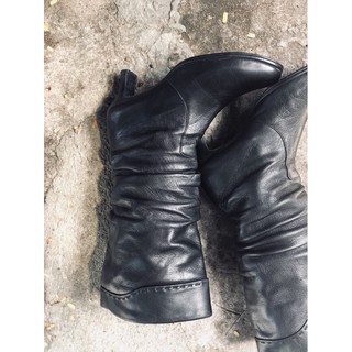 Giầy bốt da thật secondhand size 39