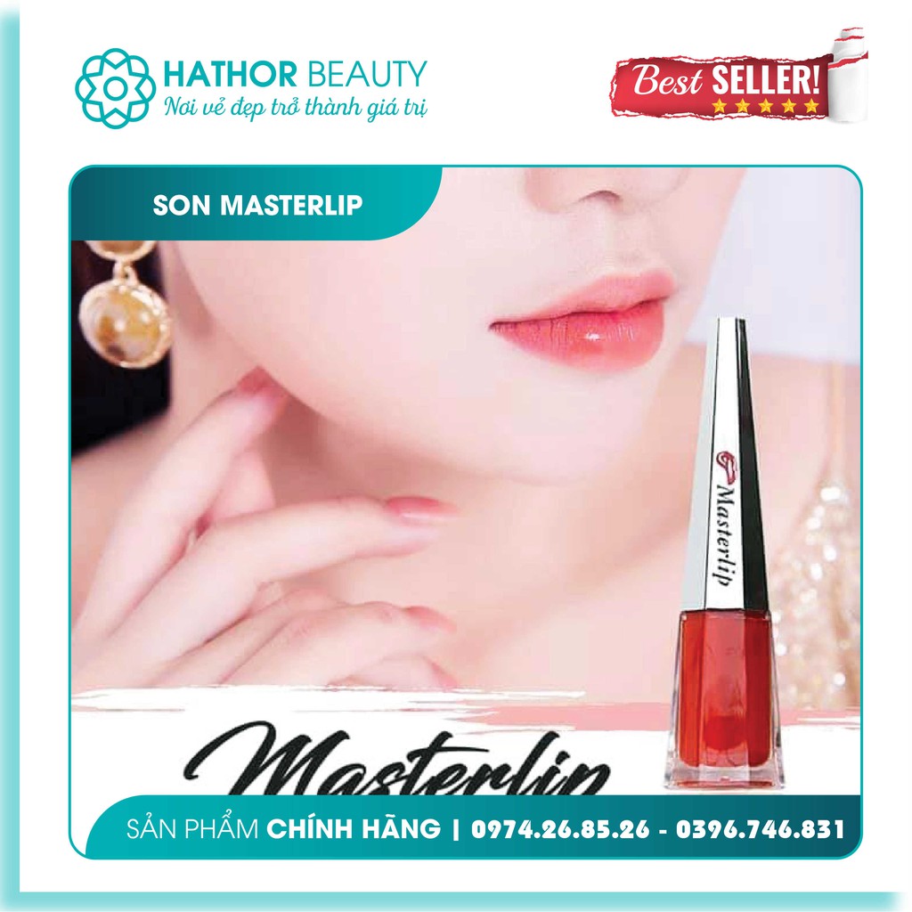 Son kem lì Masterlip chính hãng, lên màu chuẩn, lâu trôi - 03 màu thời thượng, 4ml - Hathor Beauty & Spa